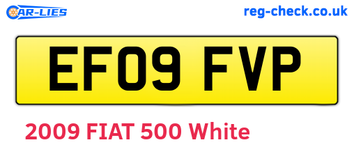 EF09FVP are the vehicle registration plates.