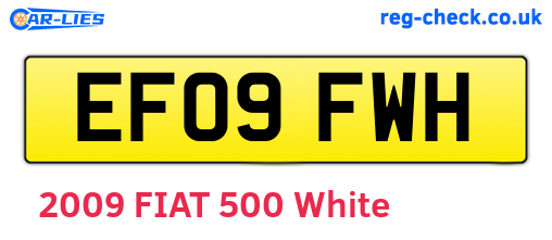 EF09FWH are the vehicle registration plates.