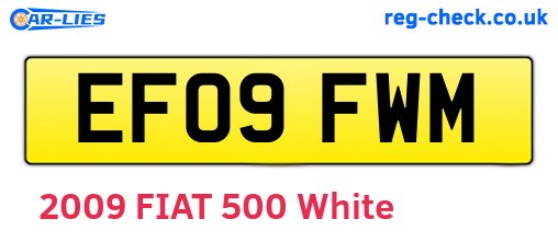 EF09FWM are the vehicle registration plates.