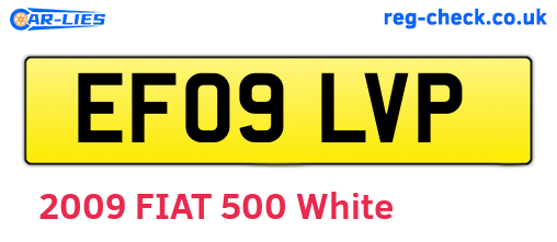 EF09LVP are the vehicle registration plates.