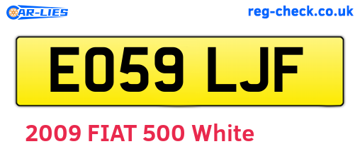 EO59LJF are the vehicle registration plates.