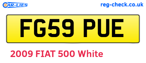 FG59PUE are the vehicle registration plates.