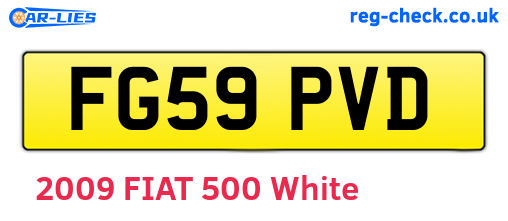 FG59PVD are the vehicle registration plates.