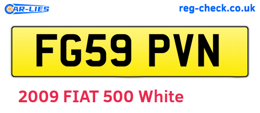 FG59PVN are the vehicle registration plates.