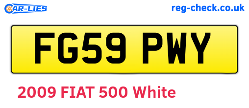 FG59PWY are the vehicle registration plates.