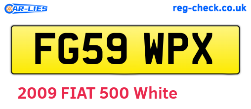 FG59WPX are the vehicle registration plates.