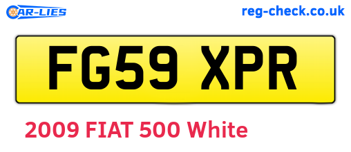 FG59XPR are the vehicle registration plates.