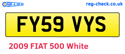 FY59VYS are the vehicle registration plates.