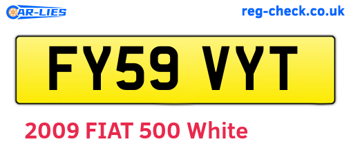 FY59VYT are the vehicle registration plates.