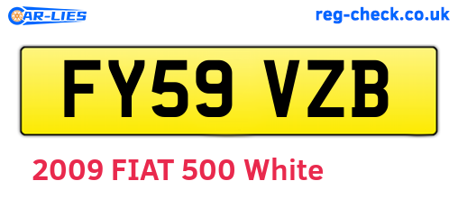 FY59VZB are the vehicle registration plates.