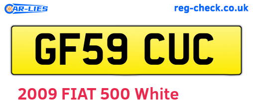GF59CUC are the vehicle registration plates.