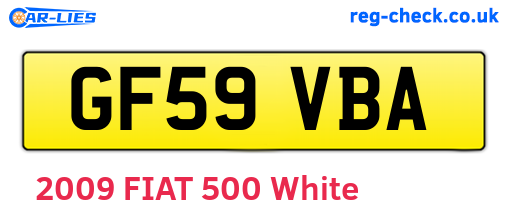 GF59VBA are the vehicle registration plates.