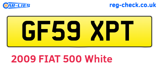 GF59XPT are the vehicle registration plates.