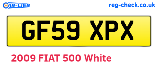 GF59XPX are the vehicle registration plates.