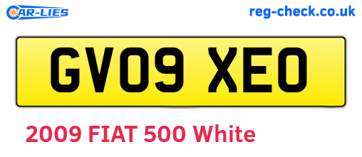 GV09XEO are the vehicle registration plates.