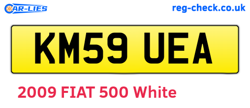 KM59UEA are the vehicle registration plates.