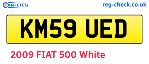 KM59UED are the vehicle registration plates.