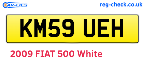 KM59UEH are the vehicle registration plates.