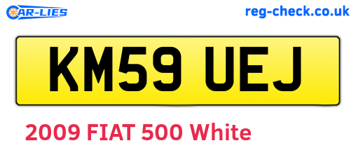 KM59UEJ are the vehicle registration plates.