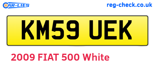 KM59UEK are the vehicle registration plates.