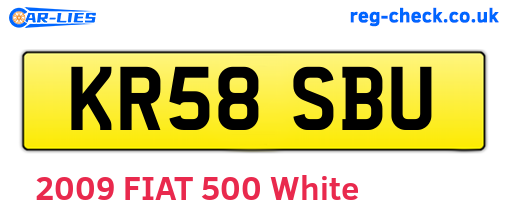 KR58SBU are the vehicle registration plates.
