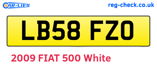LB58FZO are the vehicle registration plates.