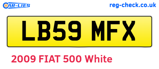 LB59MFX are the vehicle registration plates.