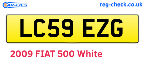 LC59EZG are the vehicle registration plates.