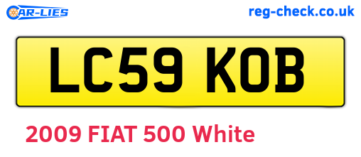 LC59KOB are the vehicle registration plates.