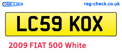 LC59KOX are the vehicle registration plates.
