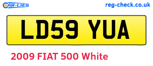 LD59YUA are the vehicle registration plates.