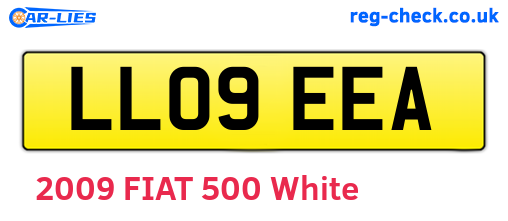 LL09EEA are the vehicle registration plates.