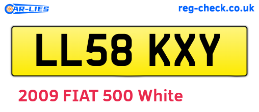 LL58KXY are the vehicle registration plates.