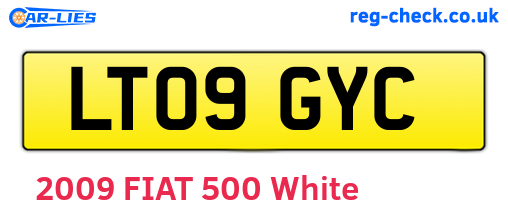 LT09GYC are the vehicle registration plates.