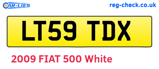 LT59TDX are the vehicle registration plates.
