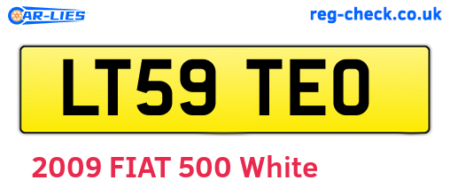 LT59TEO are the vehicle registration plates.