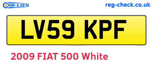 LV59KPF are the vehicle registration plates.