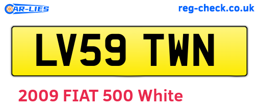 LV59TWN are the vehicle registration plates.