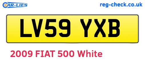 LV59YXB are the vehicle registration plates.