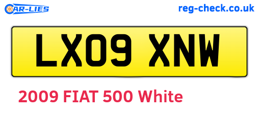 LX09XNW are the vehicle registration plates.
