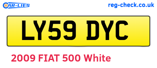 LY59DYC are the vehicle registration plates.