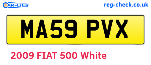 MA59PVX are the vehicle registration plates.