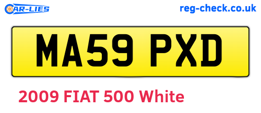 MA59PXD are the vehicle registration plates.