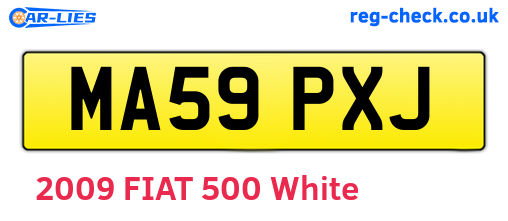 MA59PXJ are the vehicle registration plates.