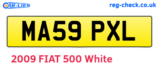 MA59PXL are the vehicle registration plates.