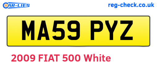 MA59PYZ are the vehicle registration plates.
