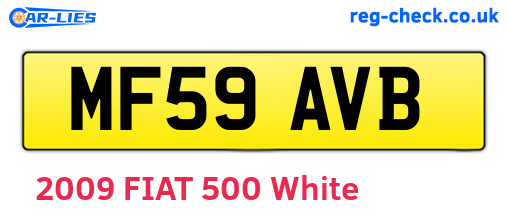 MF59AVB are the vehicle registration plates.