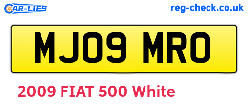 MJ09MRO are the vehicle registration plates.