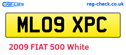 ML09XPC are the vehicle registration plates.