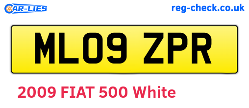 ML09ZPR are the vehicle registration plates.
